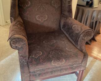 Upholstered Wingback Arm Chair 