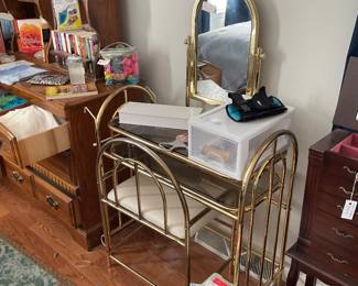 Vanity with Mirror & Stool