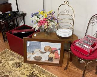 Plate Rack, Storage Ottoman