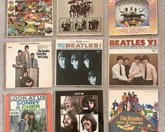 Frank will be joining us this weekend to help with the sales of music and audio equipment. In addition,  he will bring some of his own vinyl from 55 years of collecting and his vintage hi fi system to have great music playing during our sale. Sonny and Cher, Beatles, Cheap Thrills, 