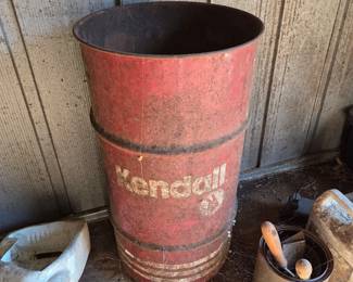 12 Kendall vintage oil drum