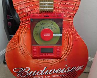 5 Budweiser guitar CD player