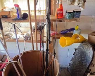 26 Fishing rods and tackle