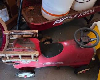 7 Radio Flyer pedal car and wagon
