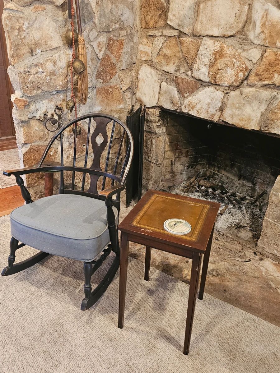 Keeping warm by the fire