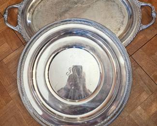 large plated serving trays 