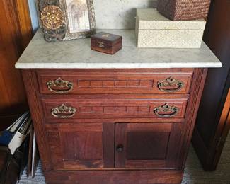 antique Marble top chest