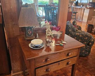 side table with mirror