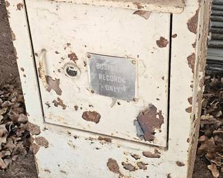 Metal, heavy cabinet