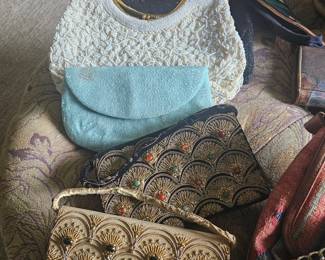 lots of vintage purses