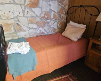 a place for resting, metal cot