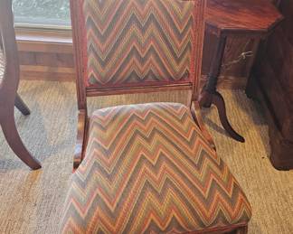 close up of dining chair