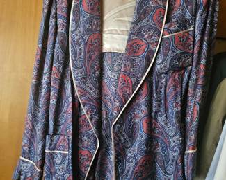 Hugh Hefner look a like men's robe coat, silk