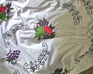 large vintage tablecloth