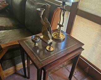 stack of two side tables