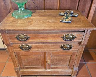 Western style cabinet and mirror