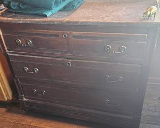 Marble top chest