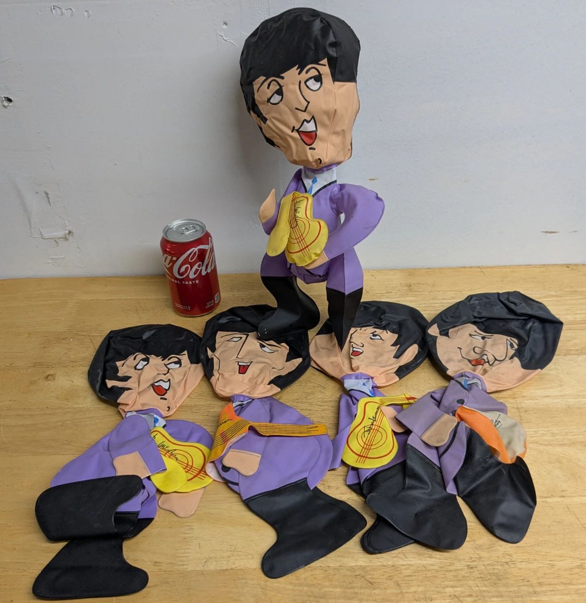 Vintage inflatable Beatles toys