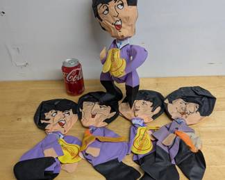 Vintage inflatable Beatles toys