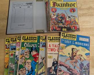 Classics Illustrated Comics with Binder