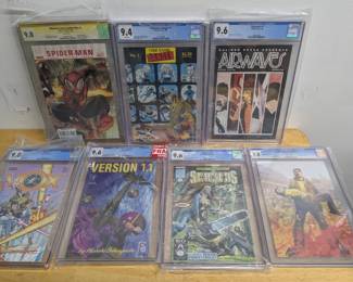 Lot of 7 Graded Comics - Spider-Man is SIGNED
