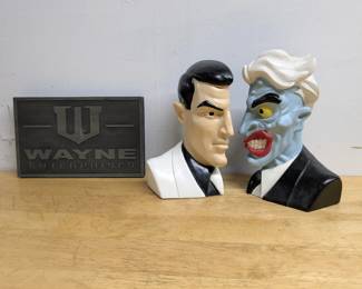 Batman Two-Face Bookends