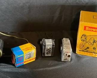 Kodak Brownie Camera And Movie Projector  Argus  Cragstan  Vintage Viewlex Projector 