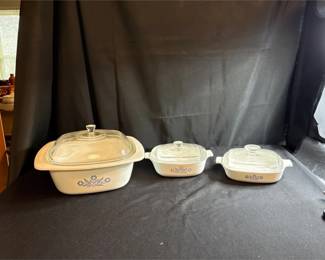 Corning Ware  Blue Cornflower  Casserole Dishes 