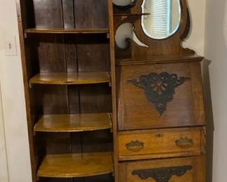 Victorian Secretary With Bookshelf 