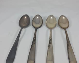 Four Reed Barton Sterling Silver Spoons  Silverwheat 