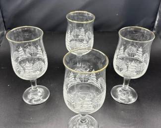 Arbys Winter Wonderland Wine Goblets