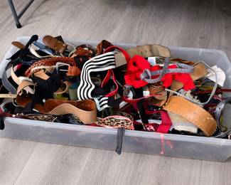 Large collection of vintage belts