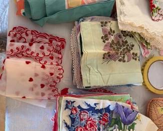 Vintage linens / neckerchiefs.