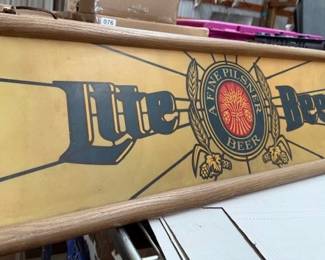 Miller Lite beer pool table light. 