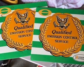 Vintage GM service signs.