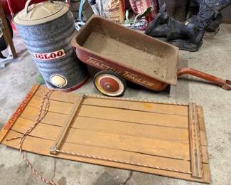 Vintage toys. and water cooler.