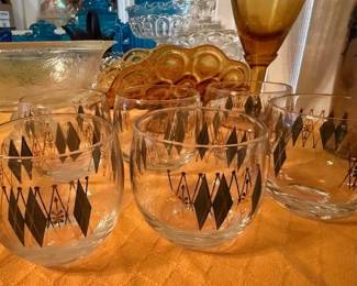 MCM cocktail glasses. 