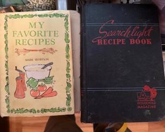 Vintage cookbooks.  Recipes. 
