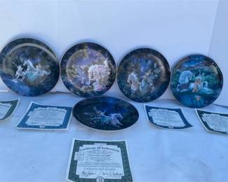Five Limited Signed Edition Forest Enchantment Collectors Plates