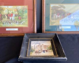 Two Haywood Hardy Hunting With Dogs Prints And One A. Maresca Print