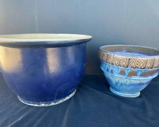 Blue Ceramic Planters
