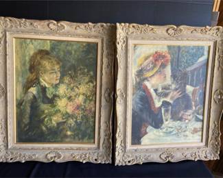 Two Vintage Renoir Prints Of Women Framed