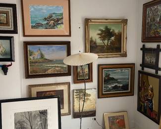 Mads Caprani Post Modern Floor lamp & lots of Art