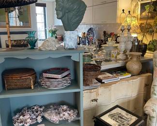 Peggy Mach bust on marble plinth as seen in the home of Athena Calderon from Eyeswoon