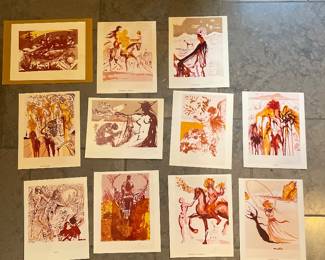 Salvador Dali rare printed set of 11
