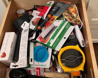 tons of kitchen utensils