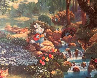 Tom duBois 1990s Disney Discovery prints - full set of 5 - Alice, Pinocchio, Cinderella, Snow White, Peter Pan