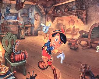 Tom duBois 1990s Disney Discovery prints - full set of 5 - Alice, Pinocchio, Cinderella, Snow White, Peter Pan