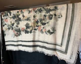 boxes of scarves, including this NWT Lafayette 148