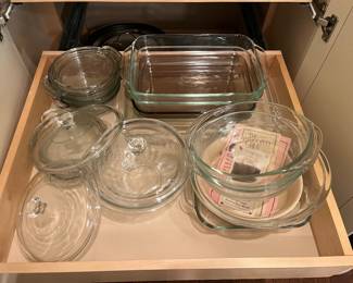 baking dishes - pyrex, corning
